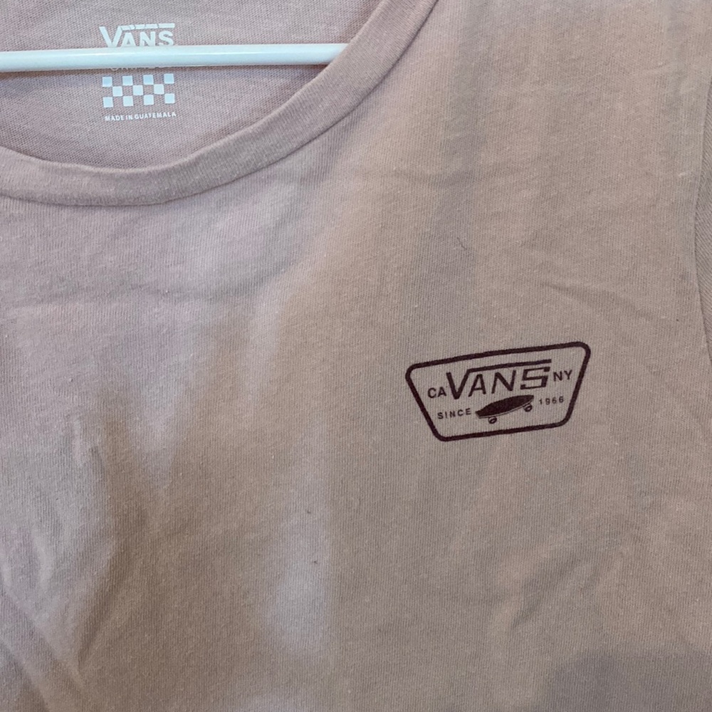 Vans adult small tee shirt purple w vans logo front an back